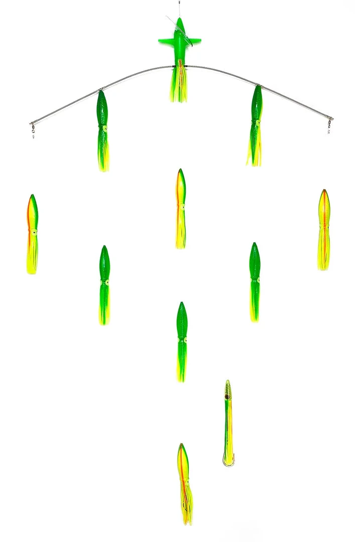 Big Game Sterling Tackle 36" Wide Tracker Spreader Bars - Bulb Squids