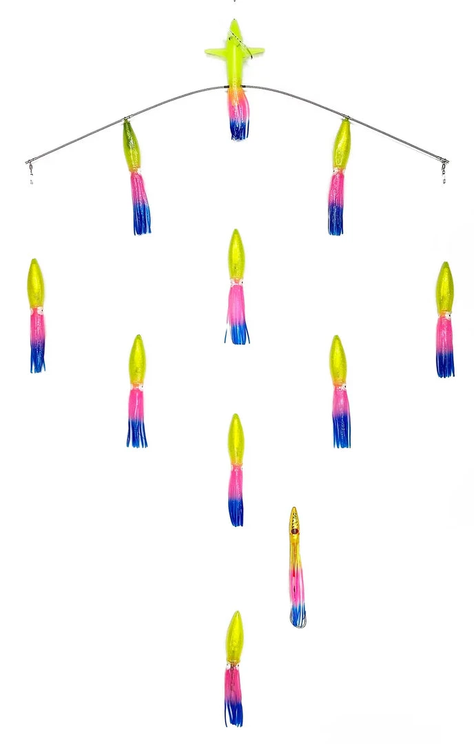 Big Game Sterling Tackle 36" Wide Tracker Spreader Bars - Bulb Squids