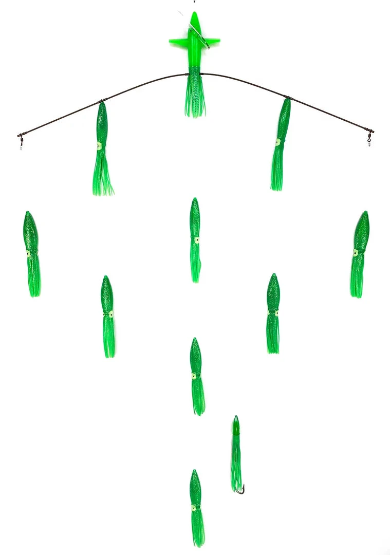 Big Game Sterling Tackle 36" Wide Tracker Spreader Bars - Bulb Squids