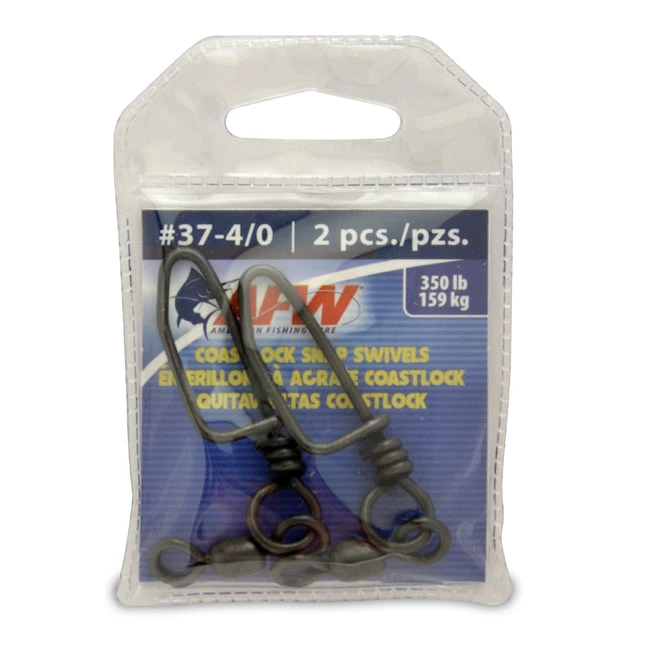 American Fishing Wire Terminal Tackle AFW Brass Coastlock Snap Swivels