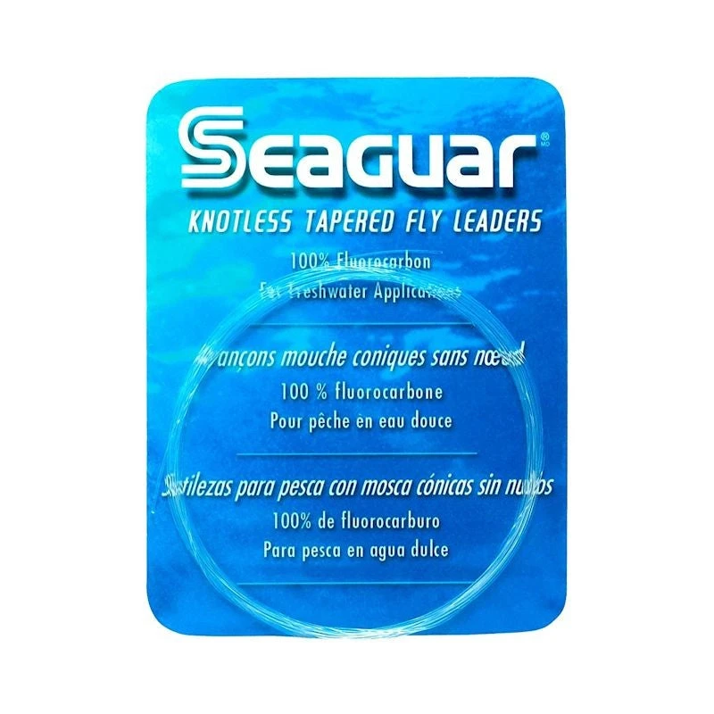 Fly Fishing Seaguar Fluorocarbon 9' Knotless Tapered Fly Leaders