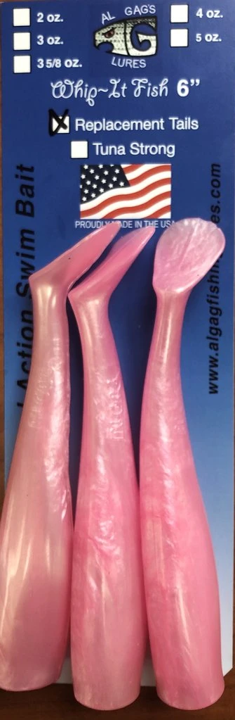Al Gag's Lures Al Gag's Whip-It Fish Replacement Tail 3 Packs